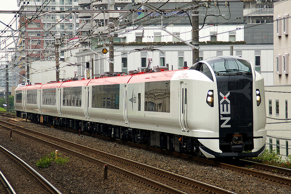 Der N'EX (Narita Express) für den Flughafentransfer