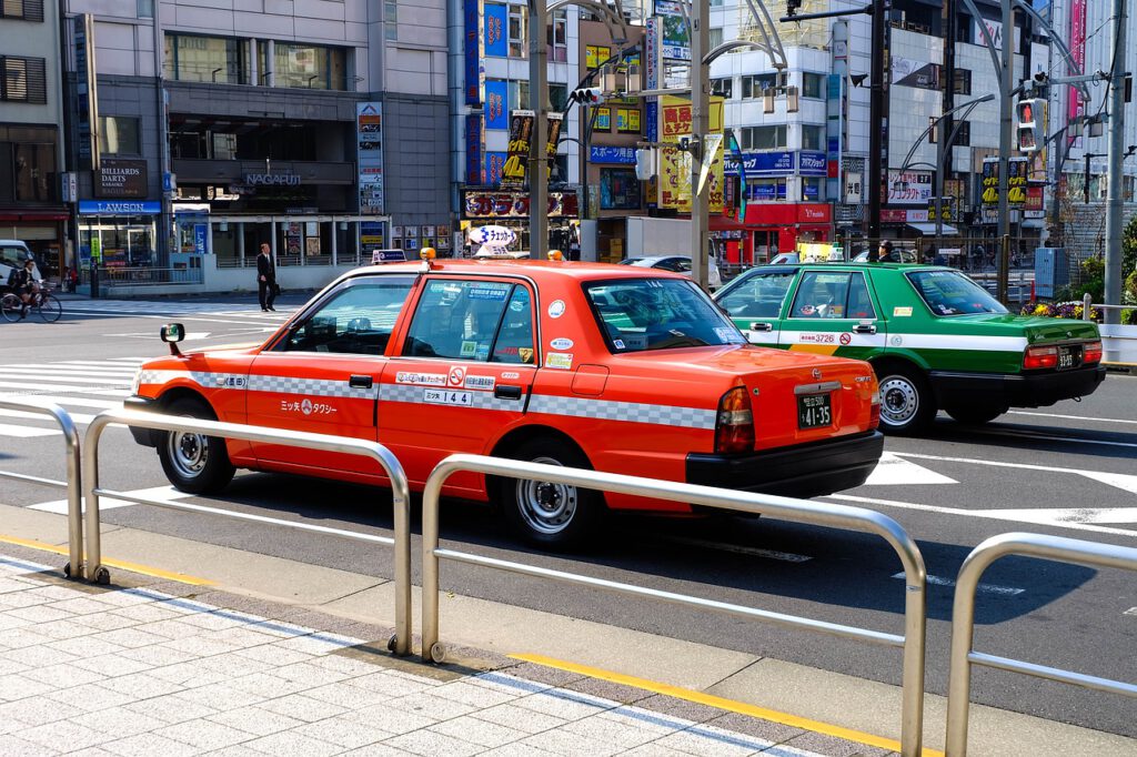 Abbildung japanischer Taxis