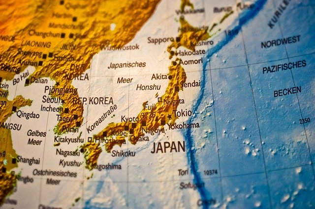 Abbildung Atlaskarte Japans