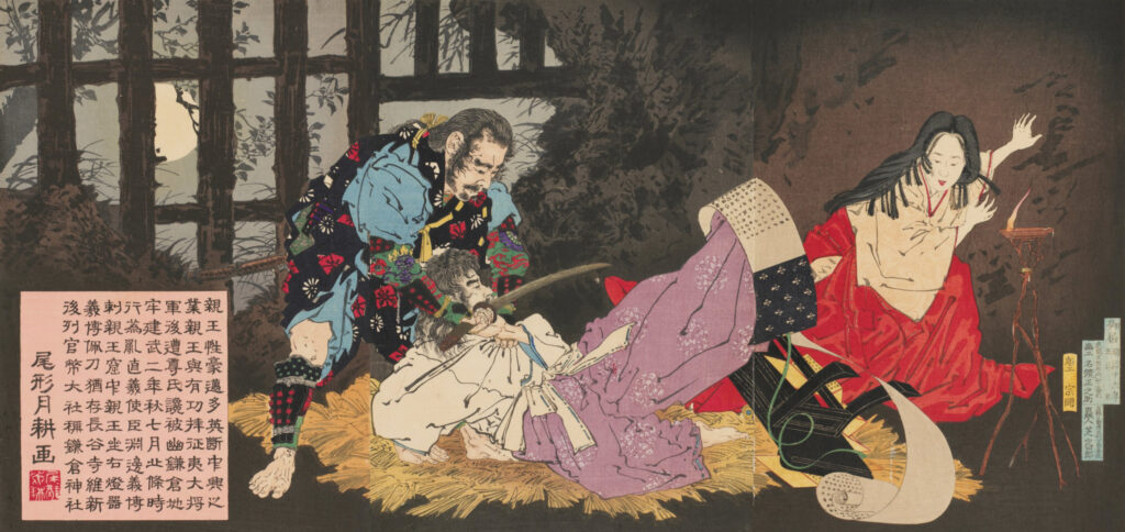 Abbildung der Ermordung des Prinzen Moriyoshi
