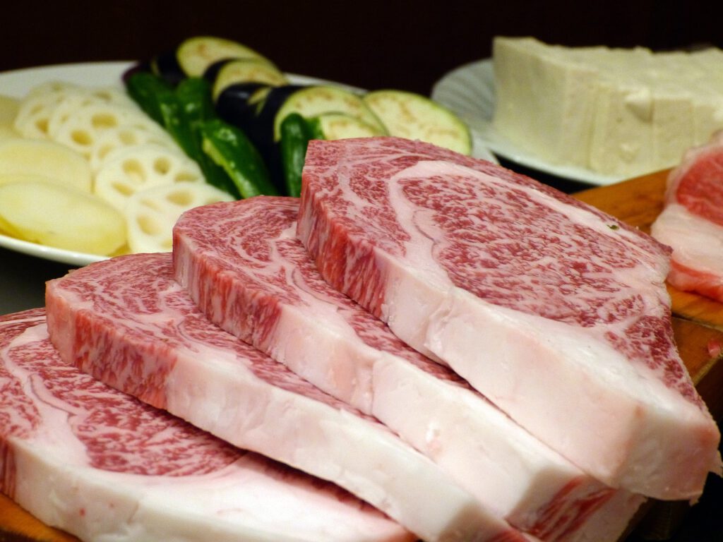 Abbildung von Kode-Rindfleisch als Sinnbild für Fleisch 